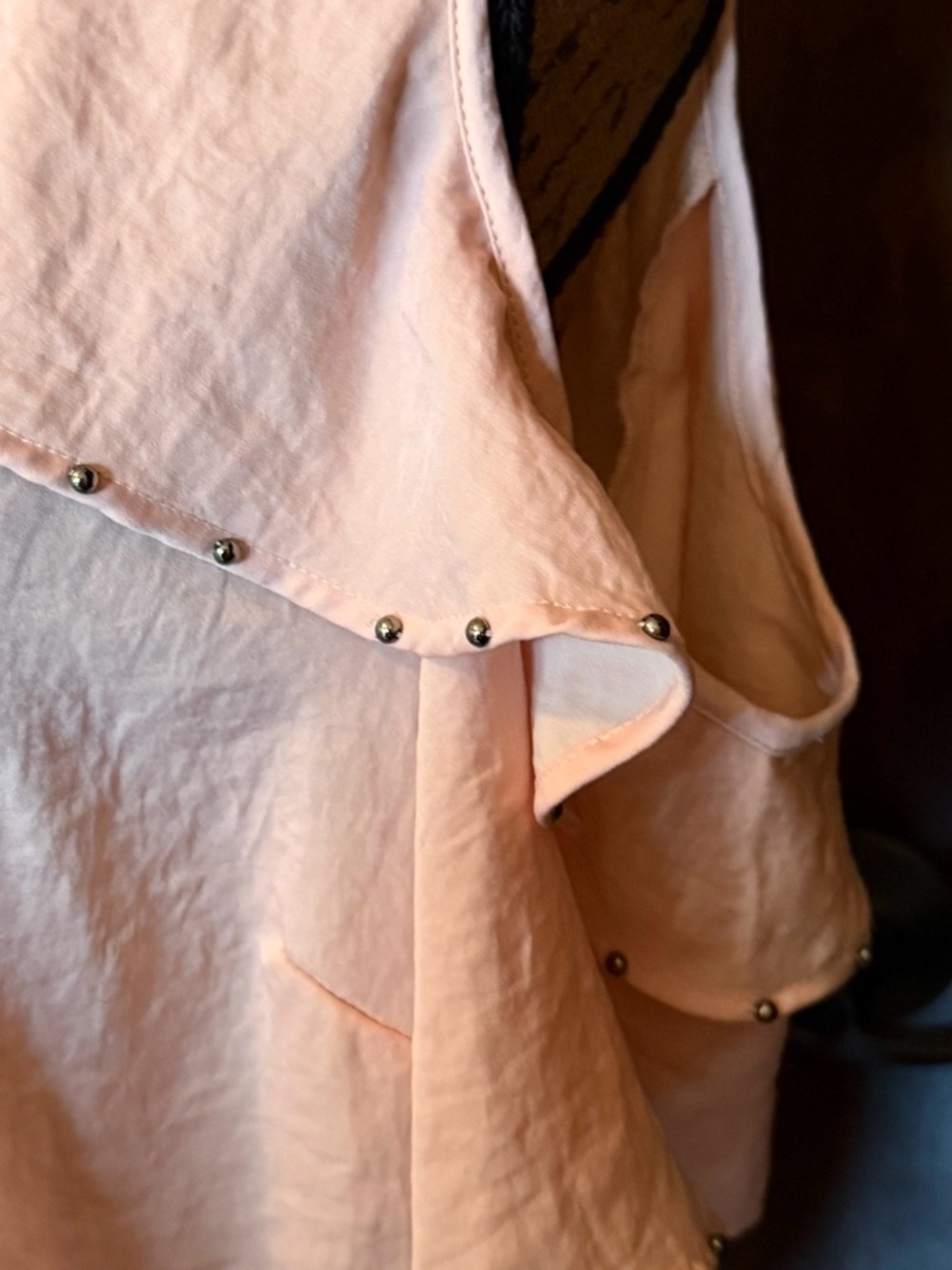 JM Collection Light Pink Cold-Shoulder Ruffle Tank - Picture 3 of 5